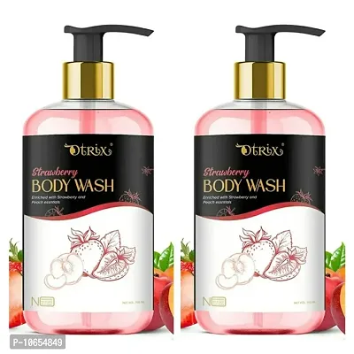 Otrix Strawberry And Peach Foaming Body Wash - Pack Of 2