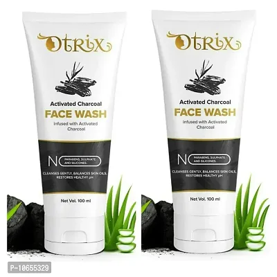 Otrix Activated Charcoal Deep Cleansing Face Wash -Pack Of 2, 100 ml Each