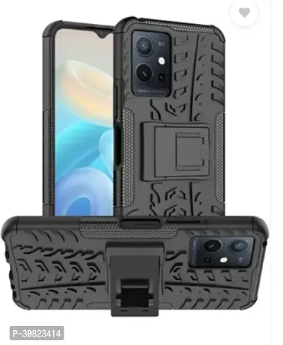 RUNICHA Back Cover for Vivo T1 5G Vivo Y75 Vivo IQ00Z6 Vivo Y55Black Shock Proof Pack of 1-thumb0