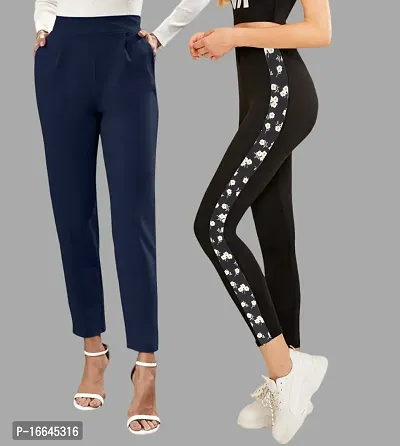 Stylish Fancy Poly Lycra Jeggings For Women Pack Of 2