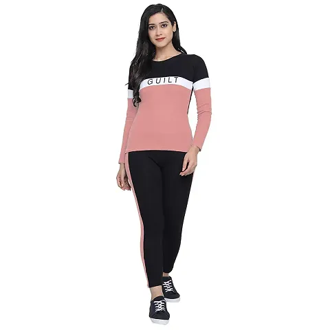 Elegant Lycra Blend Stretchable Top with Jeggings For Women