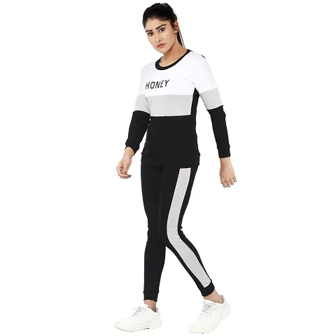 Trendy Top with Bottom Tracksuit Set