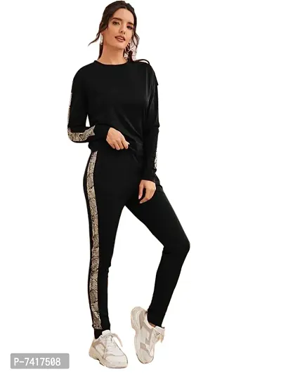 Elegant Cotton Lycra Blend Stretchable Top with Jeggings For Women-thumb0