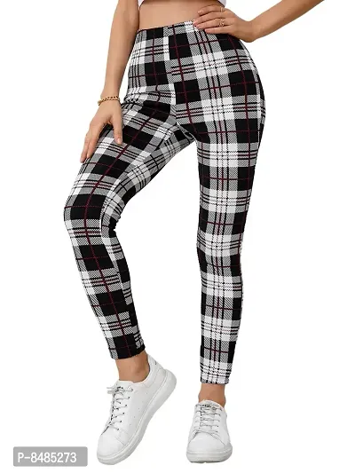 Buy Trendy Lycra Blended Black Checked Gym Wear Active Wear Yoga Wear  Jegging Tight For Women Online In India At Discounted Prices