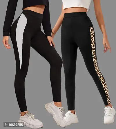 Stylish Fancy Poly Lycra Jeggings For Women Pack Of 2