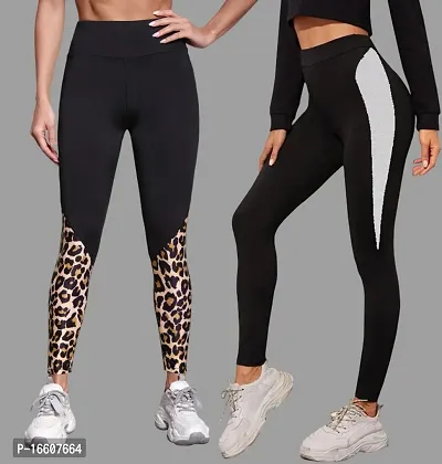 Stylish Fancy Poly Lycra Jeggings For Women Pack Of 2