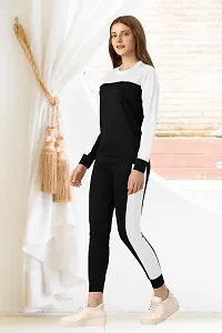 Elite Multicoloured Cotton Blend Long Tracksuit For Women-thumb2