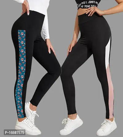 Stylish Fancy Poly Lycra Jeggings For Women Pack Of 2