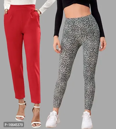 Stylish Fancy Poly Lycra Jeggings For Women Pack Of 2