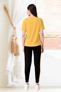 Elite Yellow Cotton Blend Short Tracksuit For Women-thumb1