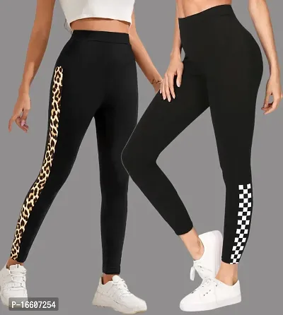 Stylish Fancy Poly Lycra Jeggings For Women Pack Of 2