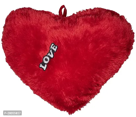Wondershala Soft Heart Shape Cushion Pillow Red 30 cm