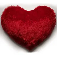 Wondershala Fur Heart Pillow Cushion Heart Shape Pillow Raksha Bandhan for Brother-thumb1