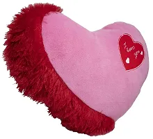 Wondershala Valentine Day Special Soft Huggable Heart Shape Cushion Pillow Multi Color(Pink + Red) Size -37 x 30cm-thumb3