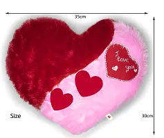 Wondershala Combo of Huggable Heart Shape Cushion Pillow for Couple Girlfriend Boyfriend Love Someone Special Pack of 2 Multicolour 35 cm-thumb3