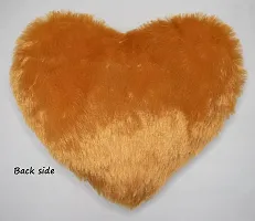 Wondershala Love Pillow Cushion Soft Fur Heart Shape Cushion with Quotes for Boyfriend / Girlfriend / Someone Brown Pack of 1-thumb2