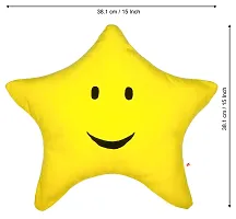 Yellow Star Shape Soft Pillow Smiley Face Cushion-thumb2