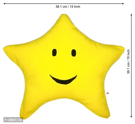 Yellow Star Shape Soft Pillow Smiley Face Cushion-thumb3