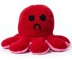 Wondershala Reversible Octopus Soft Toys, Side Changing Flip Octopus, Stuffed Animal Toy Happy Angry Octopus (Pink, Red) Size : 8 inches (20 cm)-thumb3