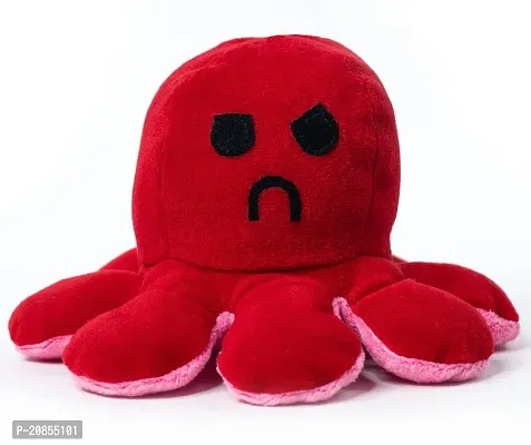 Wondershala Reversible Octopus Soft Toys, Side Changing Flip Octopus, Stuffed Animal Toy Happy Angry Octopus (Pink, Red) Size : 8 inches (20 cm)-thumb4