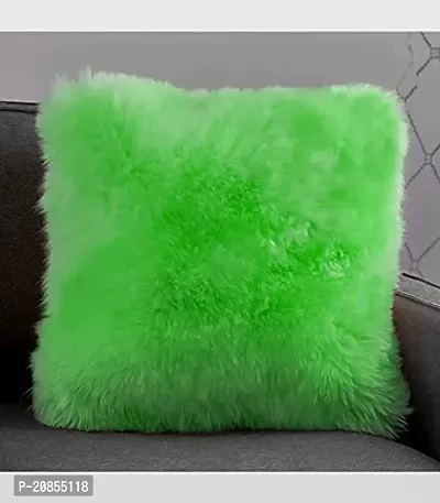 Wondershala Fur Cushion Square Shape Pillow for Sofa, Kids Room, Girls Room, Chair, car Decoration