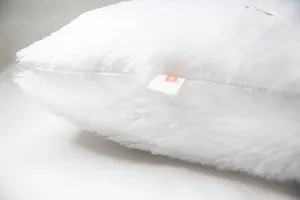 Wondershala White Faux Fur Pillow Cushion Love Heart Pillow-thumb2