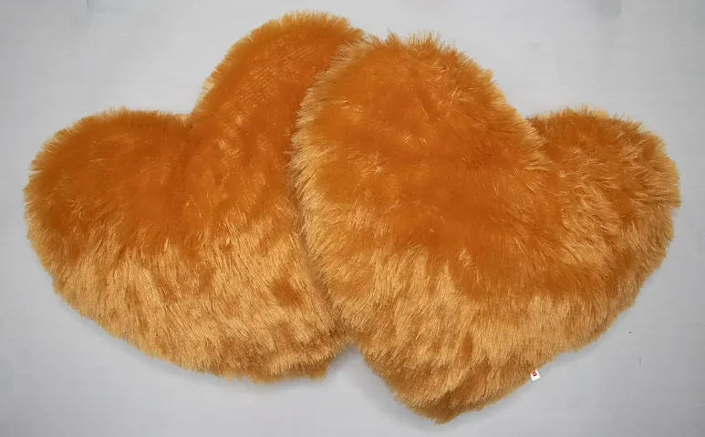 Valentine Pillow Heart Shape Cushion Fur Pillow Soft Toy Combo Pack of 2