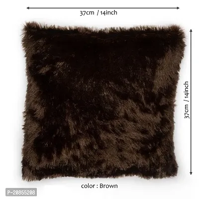 Wondershala Round Fur Pillow and Fur Square Cushion Combo Pack for Sofa , Room Decoration , car Decoration , Decor-thumb5