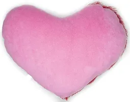 Wondershala Valentine Day Special Soft Huggable Heart Shape Cushion Pillow Multi Color(Pink + Red) Size -37 x 30cm-thumb1