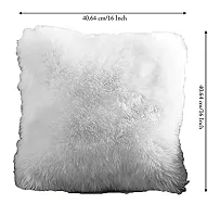 Fur Square Cushion Pillow for Sofa , Chair , Decoration , Kids Room , Baby , car Decoration-thumb1