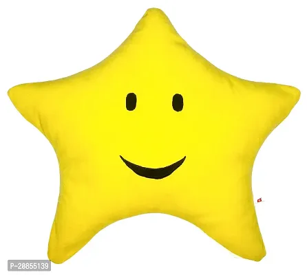 Yellow Star Shape Soft Pillow Smiley Face Cushion-thumb0