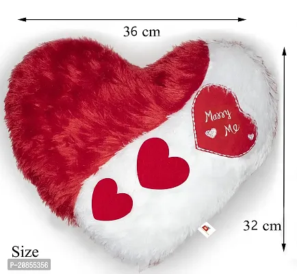 Wondershala Fur Heart Shape Pillow Love Cushion with Marry Me Decoration Set-thumb2