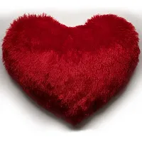 Wondershala Fur Heart Pillow Cushion Heart Shape Pillow Raksha Bandhan for Sister-thumb1