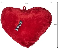 Wondershala Soft Heart Shape Cushion Pillow Red 30 cm-thumb2