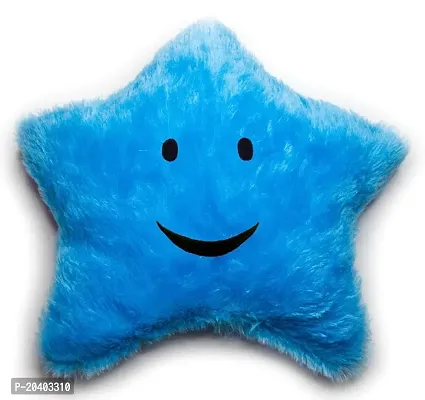 Star shape pillow Blue fur cushion pillow Pack of 1