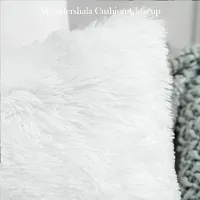 Wondershala White Fur Cushion Cover Pillow case Decorative Sofa Cushion Covers Pack of 2 14 x 14 Inch-thumb4