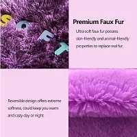 Purple Pillow Fur Cushion Square Shape Cushion for Sofa , Kids Room , Girls Room , Chair , car Decoration-thumb1