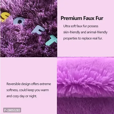Purple Pillow Fur Cushion Square Shape Cushion for Sofa , Kids Room , Girls Room , Chair , car Decoration-thumb2