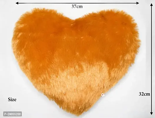 Valentine Pillow Heart Shape Cushion Fur Pillow Soft Toy Combo Pack of 2-thumb4