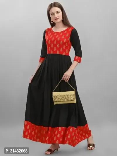 Trendy Rayon Printed Gown for Women