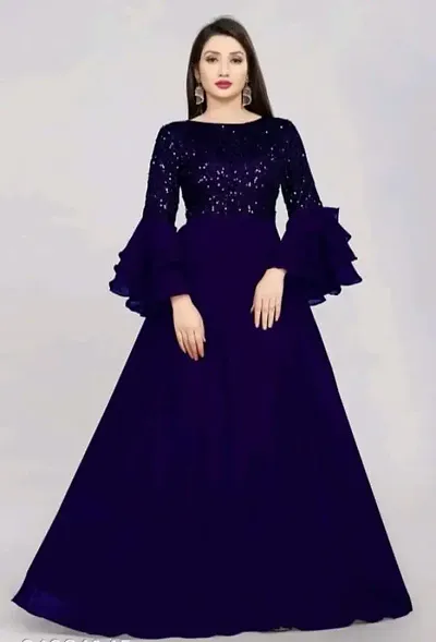 Fancy Georgette Gown For Womengirl