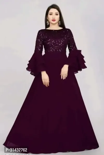 Fancy Georgette Gown For Women-thumb0