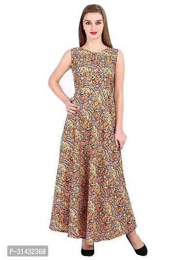 Beautiful Crepe Stitched Ethnic Gown for Girls and Women-thumb0