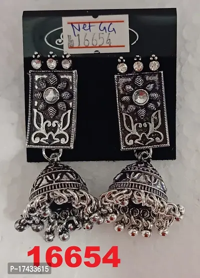 Oxidise Plated Jummar Earrings Set-thumb0