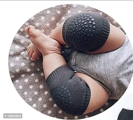 Baby Knee Pads for Crawling- Protector Anti-Slip Adjustable Breathable Cotton Baby Knee Socks Leggings Happy Face  Round Design for Babies Crawling Walking for Infant Toddler Kids Boys Girls(1 Pair)-thumb0