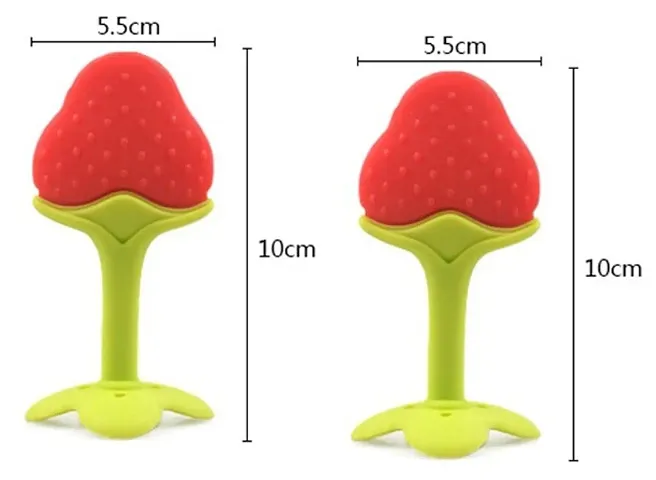 Silicone Fruit Shape 2 Piece of Teething Soft Sensory Teether