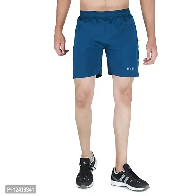 Buttons & Bows Sporty Men's Quick Dry Shorts/Knickers Laser Cut Design with 02 Zip Pocket/Light Weight Quick Dry/Regular Fit/Machine Wash -01 Piece (XXL, Navy Blue)