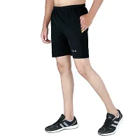 Buttons & Bows Sporty Men's Quick Dry Shorts/Knickers Laser Cut Design with 02 Zip Pocket/Light Weight Quick Dry/Regular Fit/Machine Wash -01 Piece (XXL, Black)-thumb3
