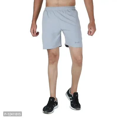 Buttons & Bows Sporty Men's Quick Dry Shorts/Knickers Laser Cut Design with 02 Zip Pocket/Light Weight Quick Dry/Regular Fit/Machine Wash -01 Piece (L, L. Grey)