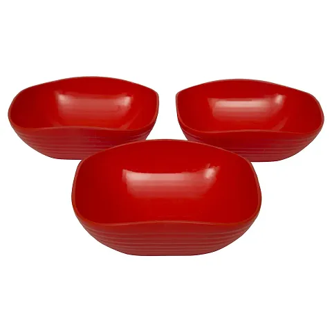 Homray Opulence Microwave Safe & Unbreakable Square 1200 ml Serving Bowls (Set of 3)